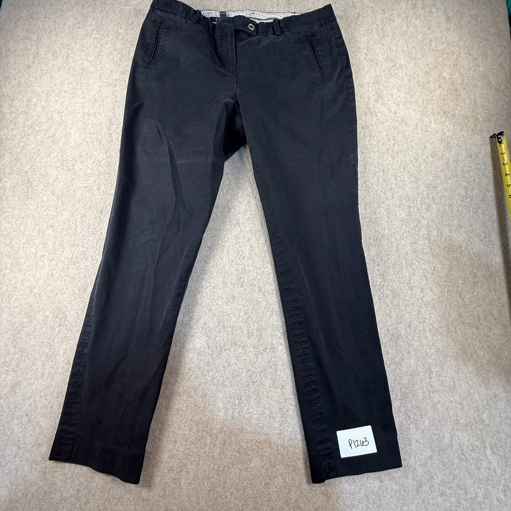 Brooks Brothers Navy Blue Chino Trousers Woven in Italy Size 10 Straight Leg
